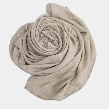 Pre Owned Louis Vuitton Beige Cashmere Silk scarf