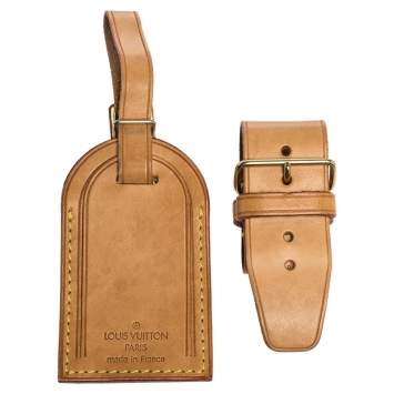 Pre Owned Louis Vuitton Vachetta Leather Luggage Tag