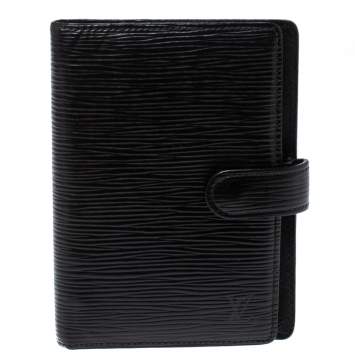 Pre Owned Louis Vuitton Black Epi Leather Medium Ring Agenda Cover 