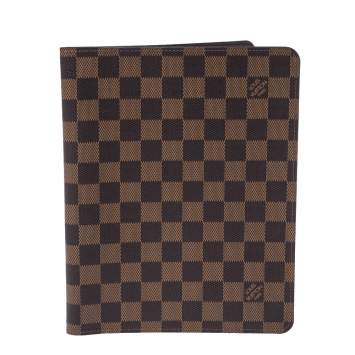 Pre Owned Louis Vuitton Damier Ebene Canvas Desk Agenda Cover