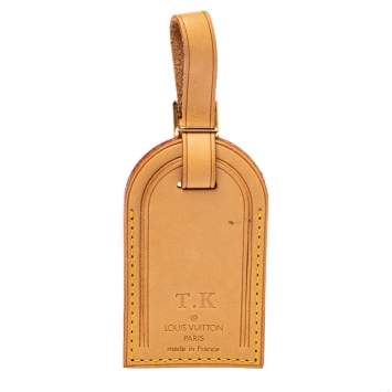 Pre Owned Louis Vuitton Vachetta Leather Luggage Name Tag