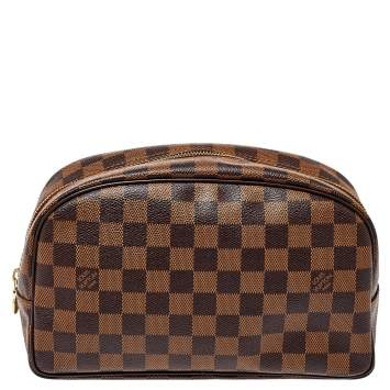 Pre Owned Louis Vuitton Damier Ebene Canvas Trousse Toiletry Pouch 25