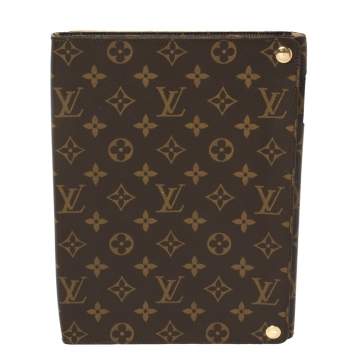 Pre Owned Louis Vuitton Brown Monogram Canvas Foldable iPad Case