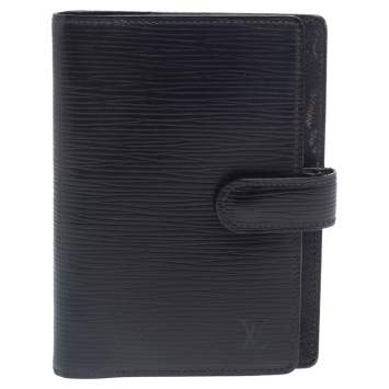 Pre Owned Louis Vuitton Black Epi Leather Small Ring Agenda Cover