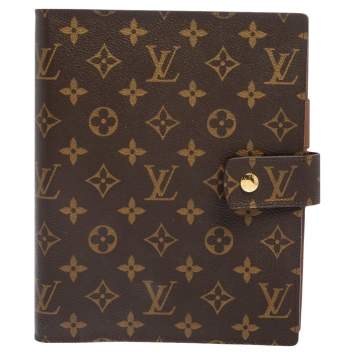 Pre Owned Louis Vuitton Monogram Canvas Large Ring Agenda Cover