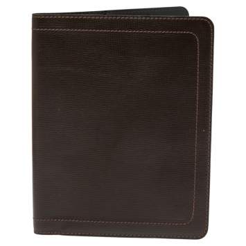 Pre Owned Louis Vuitton Brown Leather Desk Agenda Cover