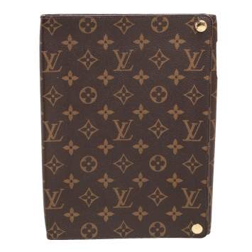 Pre Owned Louis Vuitton Brown Monogram Canvas Foldable iPad Case