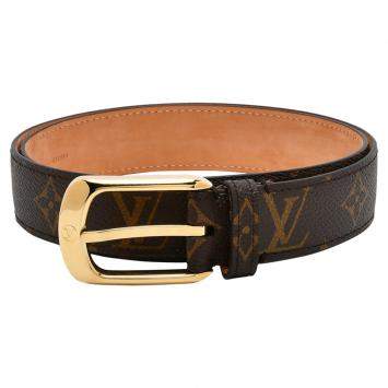 Pre Owned Louis Vuitton Ellipse Monogram Canvas Belt 85cm