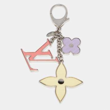 Pre Owned Louis Vuitton Fleur d Epi Pastel Monograms Silver Tone Bag Charm 