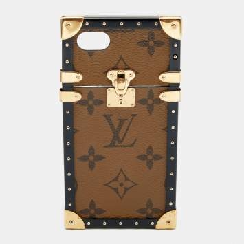 Pre Owned Louis Vuitton Monogram Reverse Canvas Eye Trunk iPhone 7 Case