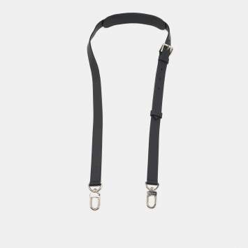 Pre Owned Louis Vuitton Dark Grey Leather Adjustable Shoulder Bag Strap