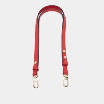 Pre Owned Louis Vuitton Red Leather Adjustable Shoulder Strap