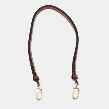 Pre Owned Louis Vuitton Brown Leather Adjustable Shoulder Bag Strap