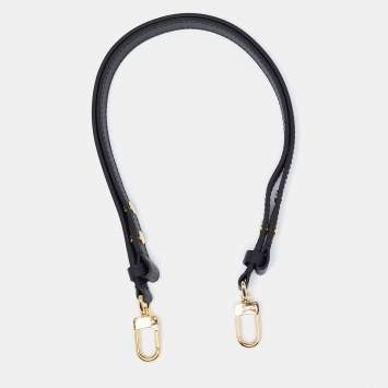 Pre Owned Louis Vuitton Black Leather Adjustable Shoulder Bag Strap