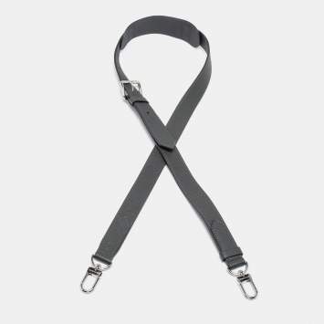 Pre Owned Louis Vuitton Dark Grey Leather Adjustable Shoulder Bag Strap