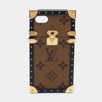 Pre Owned Louis Vuitton Monogram Reverse Canvas Eye Trunk iPhone 7 Case