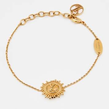 Pre Owned Louis Vuitton Gold Tone Vendome Chain Bracelet