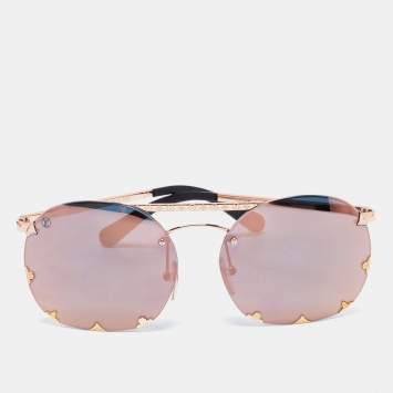 Pre Owned Louis Vuitton Rose Gold Z1065U Mirrored Diva Sunglasses