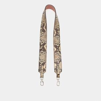 Pre Owned Louis Vuitton Beige/Black Python Shoulder Bag Strap