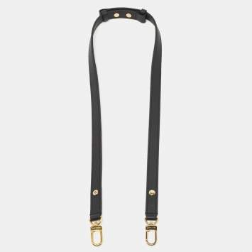 Pre Owned Louis Vuitton Black Leather Adjustable Shoulder Bag Strap