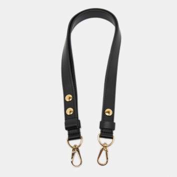 Pre Owned Louis Vuitton Black Leather Adjustable Shoulder Bag Strap