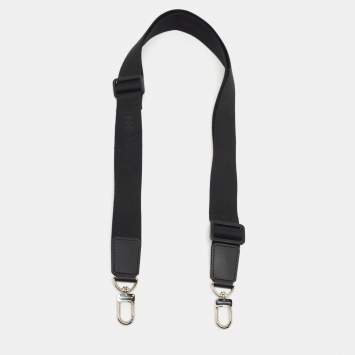 Pre Owned Louis Vuitton Black Logo Canvas Adjustable Shoulder Bag Strap