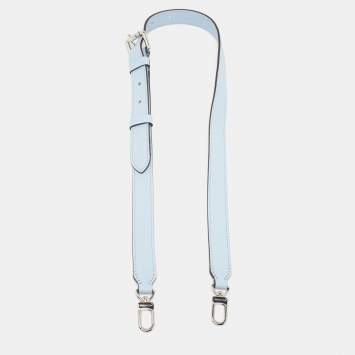 Pre Owned Louis Vuitton Blue Leather Adjustable Bag Shoulder Strap