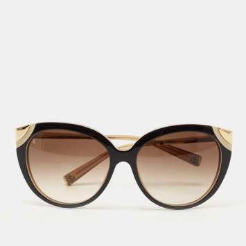 Pre Owned Louis Vuitton Gold/Brown Amber Z0620W Cat Eye Sunglasses
