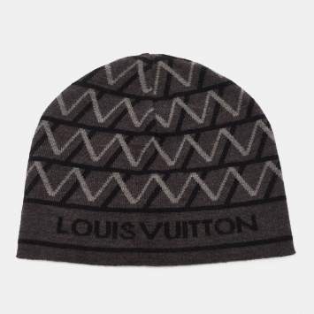 Pre Owned Louis Vuitton Grey Wool Beanie 