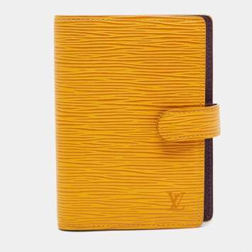 Pre Owned Louis Vuitton Tassil Yellow Epi Leather Small Ring Agenda Cover