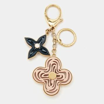 Pre Owned Louis Vuitton Multi Color Resin Gold Tone Key Holder Chain