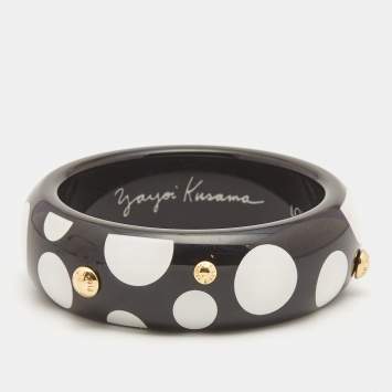 Pre Owned Louis Vuitton x Yayoi Kusama Resin Gold Tone Bangle Bracelet