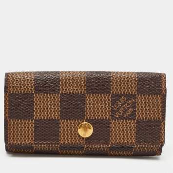 Pre Owned Louis Vuitton Damier Ebene Canvas 4 Key Holder