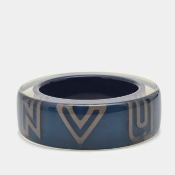 Louis Vuitton Wanted Resin Gunmetal Tone Bangle Bracelet