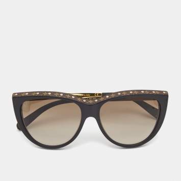 Pre Owned Louis Vuitton Brown/Gold La Boum Gradient Cat Eye Sunglasses