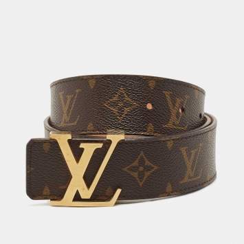 Pre Owned Louis Vuitton Monogram Canvas LV Initiales Belt 85CM