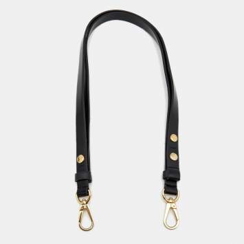 Pre Owned Louis Vuitton Black Leather Adjustable Shoulder Bag Strap