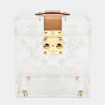 Pre Owned Louis Vuitton Monogram Plexiglass Cube Box Scott