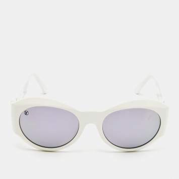 Pre Owned Louis Vuitton White LV Round Sunglasses 