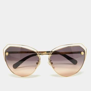 Pre Owned Louis Vuitton Gold/Blue & Pink Gradient Z2371W Cat-Eye Sunglasses