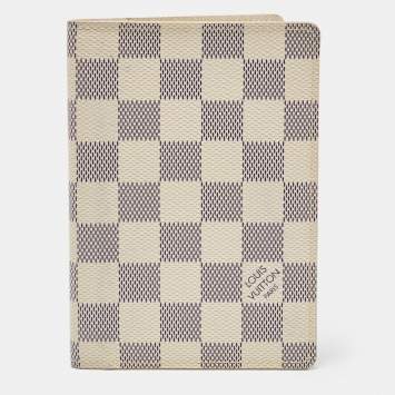 Pre Owned Louis Vuitton Damier Azur Canvas Passport Cover