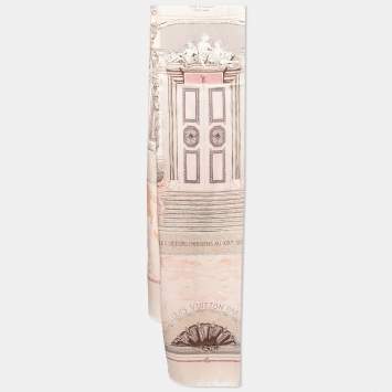 Pre Owned Louis Vuitton Cream Les Decors Parisiens au XIX Siecle Silk Stole