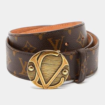 Pre Owned Louis Vuitton Monogram Canvas Ceinture 1904 Buckle Belt 95CM