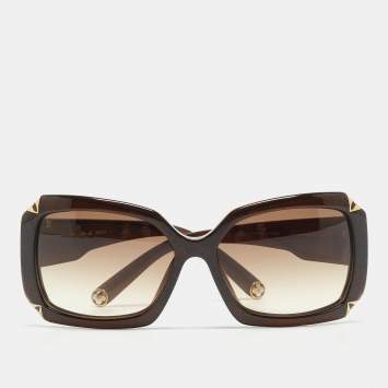 Pre Owned Louis Vuitton Brown Glitter Hortensia Z0366W Gradient Sunglasses