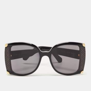 Pre Owned Louis Vuitton Black Z1294W In The Mood Oversized Sunglasses