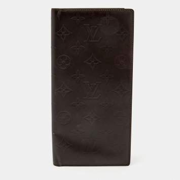 Louis Vuitton Dark Brown Monogram Matte Leather Bifold Wallet Organizer 