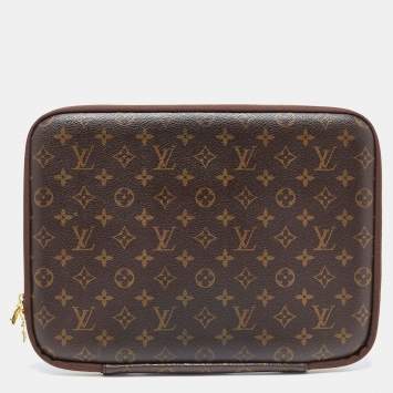 Pre Owned Louis Vuitton Monogram Canvas Laptop Sleeve