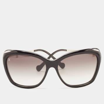 Pre Owned Louis Vuitton Black Gradient Z0760E Crystals Square Sunglasses