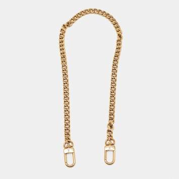 Pre Owned Louis Vuitton Gold Tone Chain Link Shoulder Bag Strap