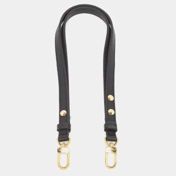 Pre Owned Louis Vuitton Black Leather Adjustable Shoulder Bag Strap